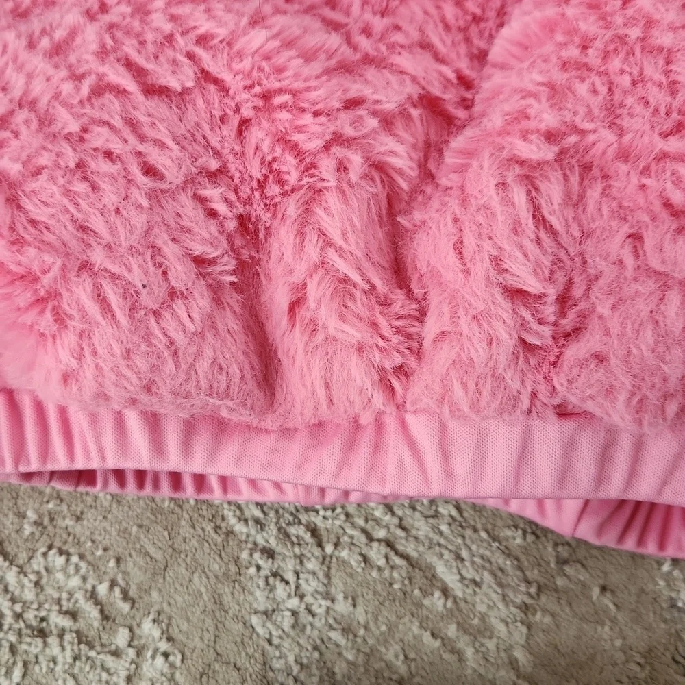 Pink Fuzzy Pig Hoodie, size 6-12 months